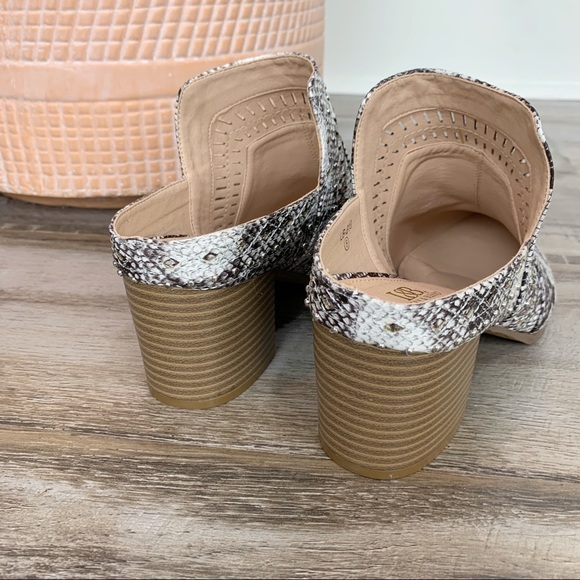 Truth Hurts Mule Booties Snakeskin Vegan 7 9 11 - Picture 4 of 8